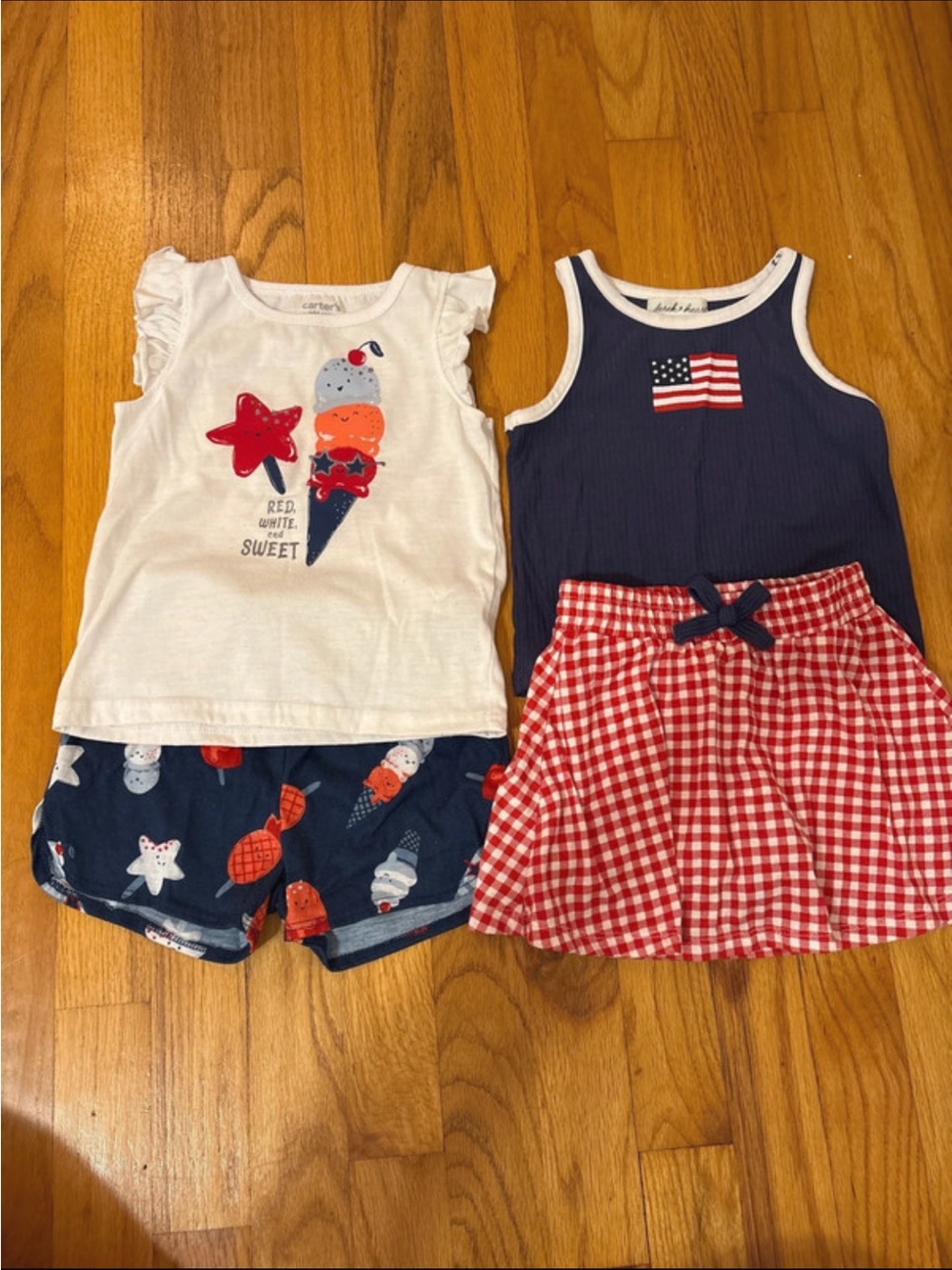 Carter's Toddler girl 4th of July bundle